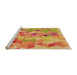 Sideview of Machine Washable Transitional Orange Rug, wshpat3914org