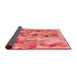 Thickness of Patterned Fire Red Rug, pat3914rd