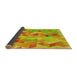 Thickness of Patterned Neon Orange Rug, pat3914yw