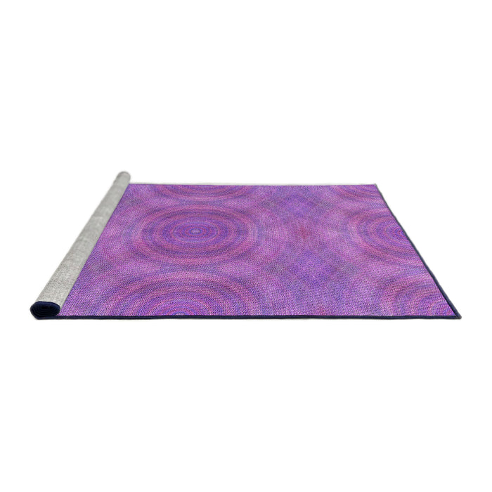 Sideview of Machine Washable Transitional Purple Rug, wshpat3915pur