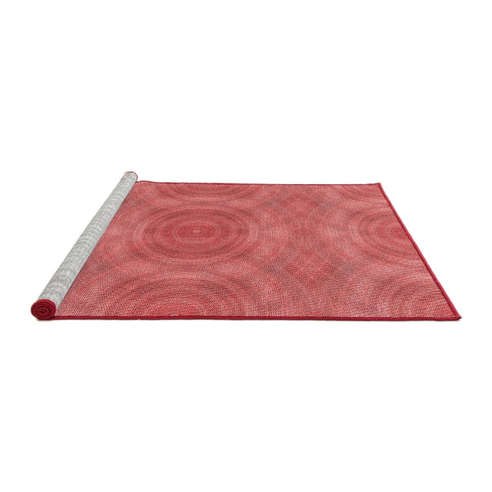 Sideview of Machine Washable Transitional Red Rug, wshpat3915rd