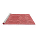 Sideview of Machine Washable Transitional Red Rug, wshpat3915rd