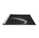 Sideview of Machine Washable Transitional Black Rug, wshpat3916gry