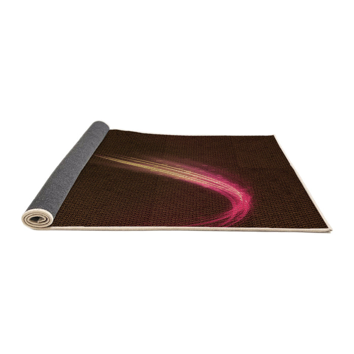 Thickness of Patterned Red Brown Rug, pat3916org