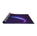 Thickness of Patterned Deep Purple Rug, pat3916pur