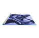 Sideview of Machine Washable Transitional Sky Blue Rug, wshpat3917blu