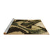 Sideview of Machine Washable Transitional Chocolate Brown Rug, wshpat3917brn