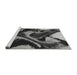 Sideview of Machine Washable Transitional Charcoal Black Rug, wshpat3917gry