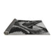 Thickness of Patterned Charcoal Black Rug, pat3917gry