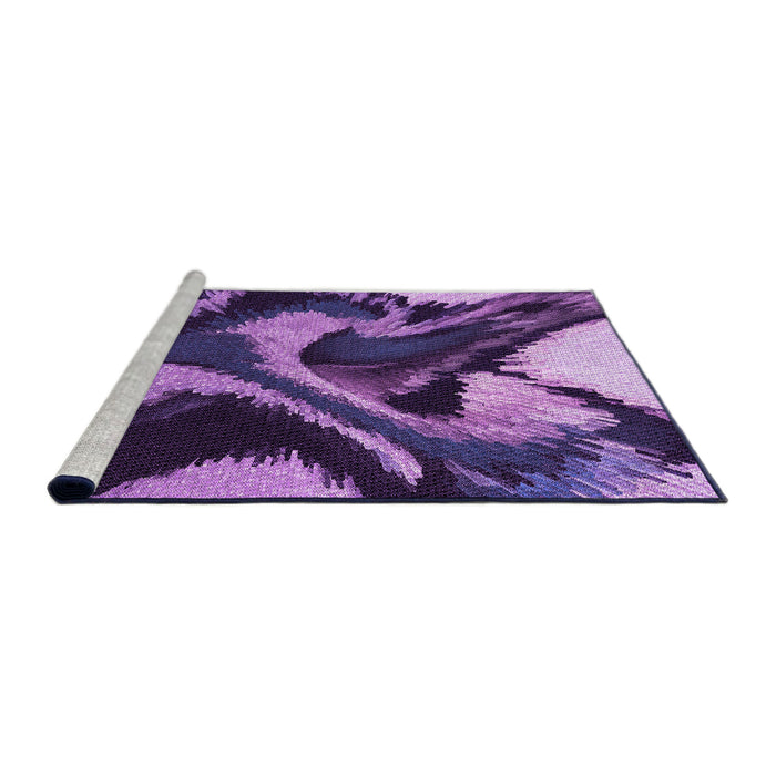 Sideview of Machine Washable Transitional Purple Rug, wshpat3917pur