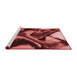 Sideview of Machine Washable Transitional Saffron Red Rug, wshpat3917rd