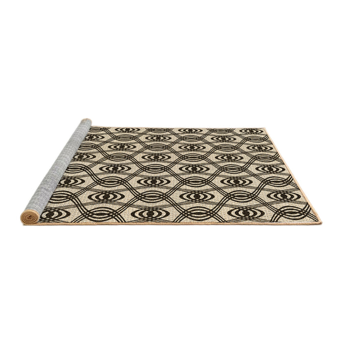 Sideview of Machine Washable Transitional Golden Blonde Gold Rug, wshpat3919brn