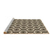 Sideview of Machine Washable Transitional Golden Blonde Gold Rug, wshpat3919brn