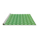 Sideview of Machine Washable Transitional Dark Lime Green Rug, wshpat392grn