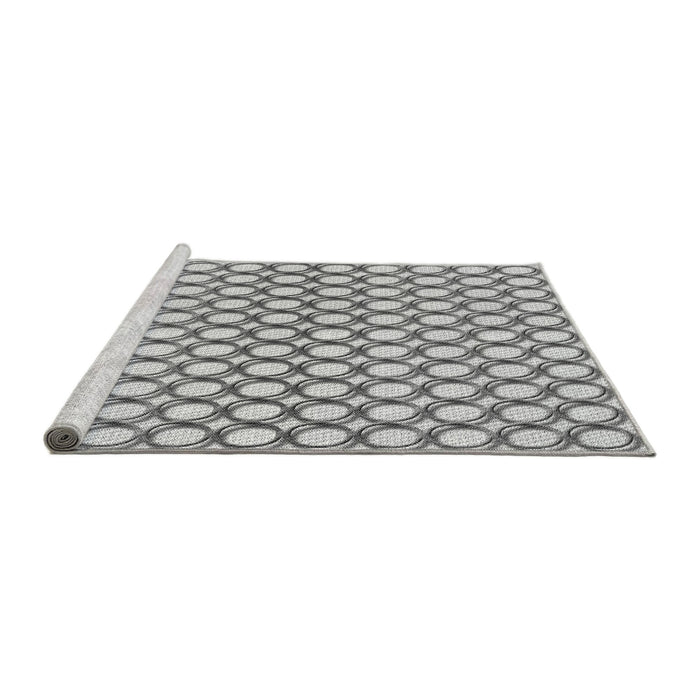 Sideview of Machine Washable Transitional Light Gray Rug, wshpat392gry