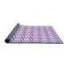 Thickness of Patterned Purple Flower Purple Rug, pat3922pur