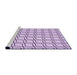 Sideview of Machine Washable Transitional Purple Flower Purple Rug, wshpat3922pur