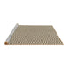 Sideview of Machine Washable Transitional Coffee Brown Rug, wshpat3923brn