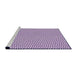 Sideview of Machine Washable Transitional Purple Rug, wshpat3923pur