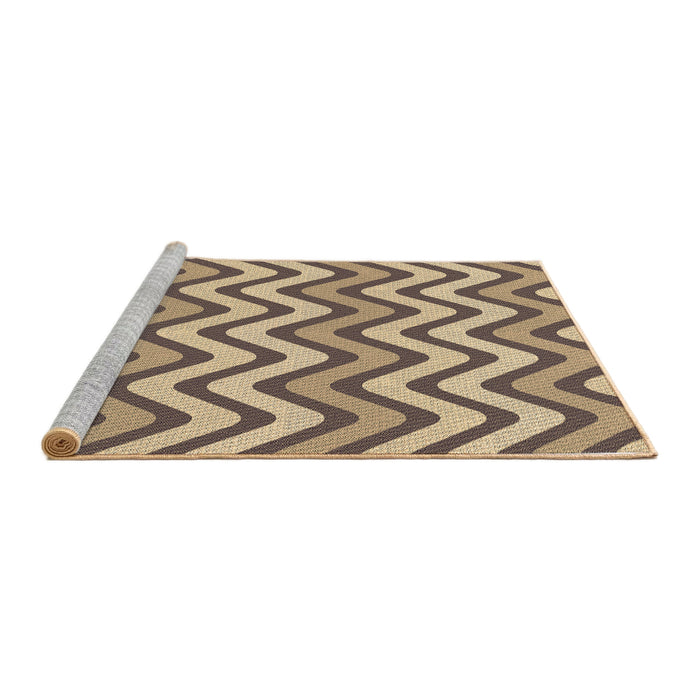 Sideview of Machine Washable Transitional Yellow Rug, wshpat3924brn