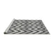 Sideview of Machine Washable Transitional Ash Gray Rug, wshpat3924gry