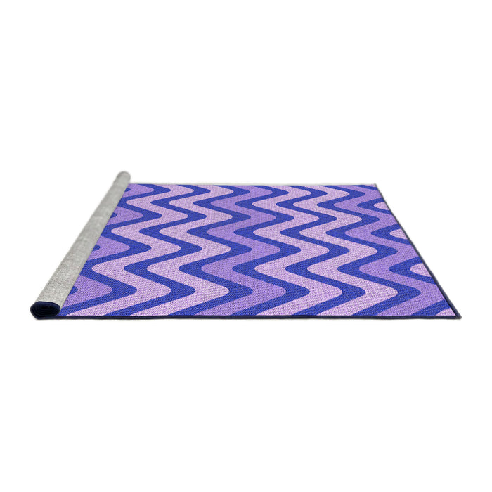 Sideview of Machine Washable Transitional Mauve Purple Rug, wshpat3924pur