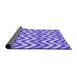 Thickness of Patterned Mauve Purple Rug, pat3924pur