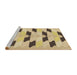 Sideview of Machine Washable Transitional Brown Rug, wshpat3925brn