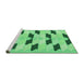 Sideview of Machine Washable Transitional Jade Green Rug, wshpat3925grn