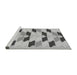 Sideview of Machine Washable Transitional Smokey Gray Rug, wshpat3925gry