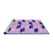 Sideview of Machine Washable Transitional Blossom Pink Rug, wshpat3925pur