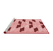 Sideview of Machine Washable Transitional Red Rug, wshpat3925rd