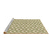 Sideview of Machine Washable Transitional Brown Gold Rug, wshpat3926brn