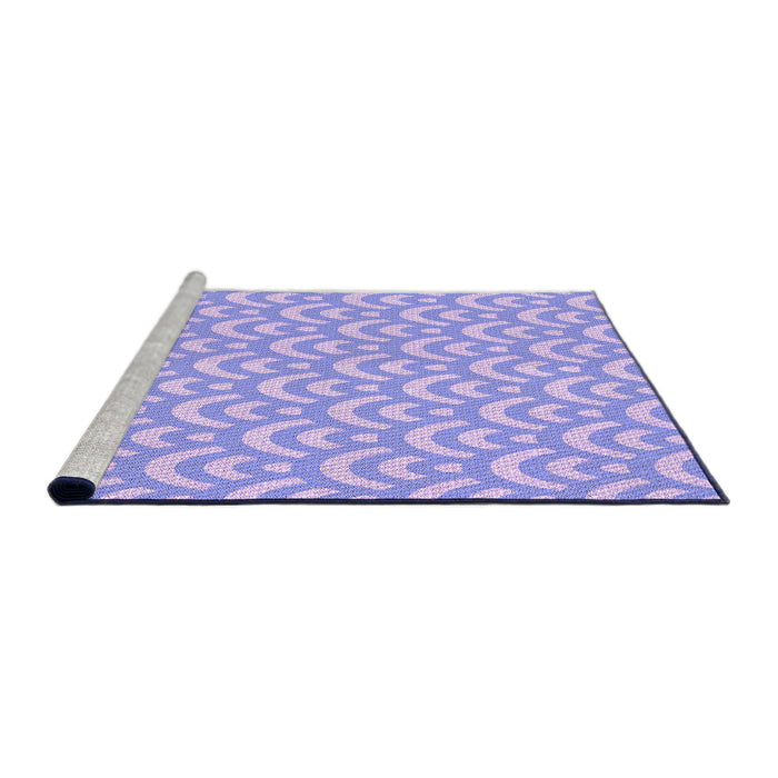 Sideview of Machine Washable Transitional Purple Mimosa Purple Rug, wshpat3926pur