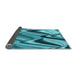 Thickness of Patterned Dark Cyan Green Rug, pat3927lblu