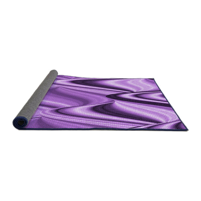 Thickness of Patterned Violet Purple Rug, pat3927pur