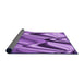 Thickness of Patterned Violet Purple Rug, pat3927pur