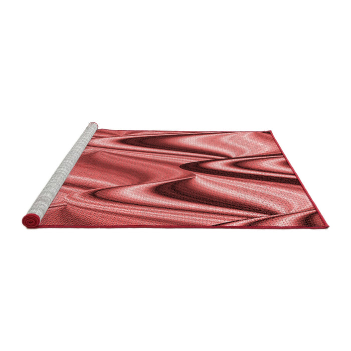 Sideview of Machine Washable Transitional Red Rug, wshpat3927rd