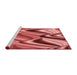 Sideview of Machine Washable Transitional Red Rug, wshpat3927rd