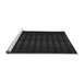 Sideview of Machine Washable Transitional Black Rug, wshpat3928gry