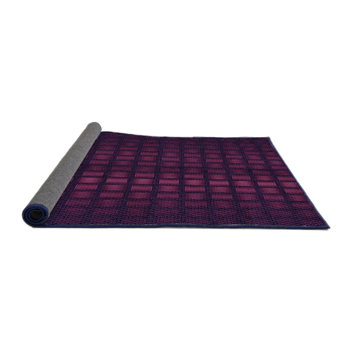 Thickness of Patterned Dark Magenta Purple Rug, pat3928pur