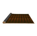 Thickness of Patterned Dark Bronze Brown Rug, pat3928yw
