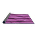 Thickness of Patterned Medium Violet Red Pink Rug, pat3929pur