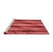 Sideview of Machine Washable Transitional Red Rug, wshpat3929rd