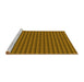 Sideview of Machine Washable Transitional Dark Bronze Brown Rug, wshpat3930yw