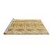 Sideview of Machine Washable Transitional Cinnamon Brown Rug, wshpat3931brn