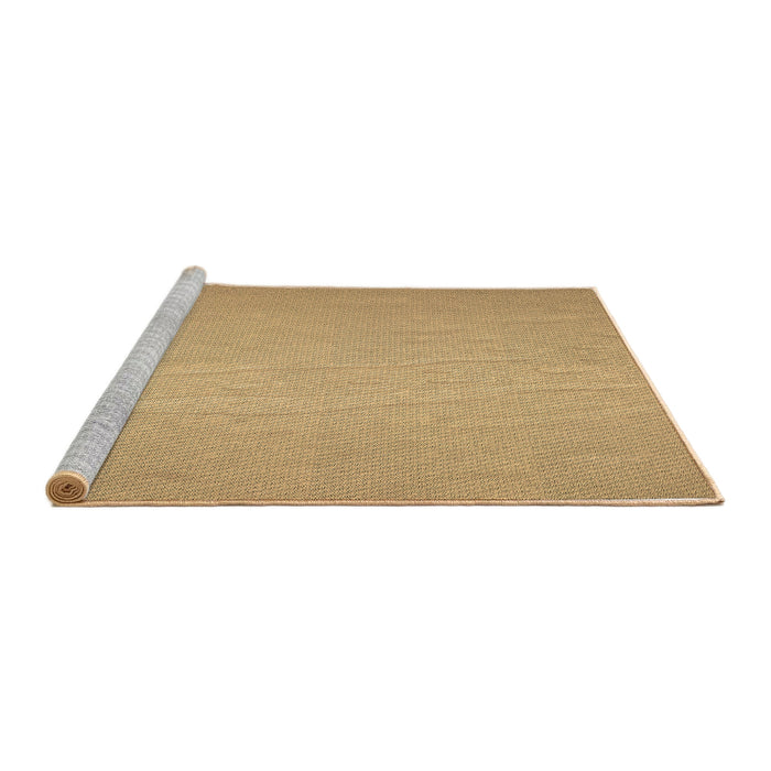 Sideview of Machine Washable Transitional Yellow Orange Rug, wshpat3932brn