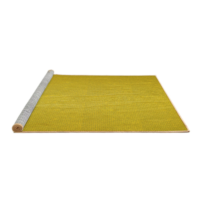 Sideview of Machine Washable Transitional Orange Gold Rug, wshpat3932yw