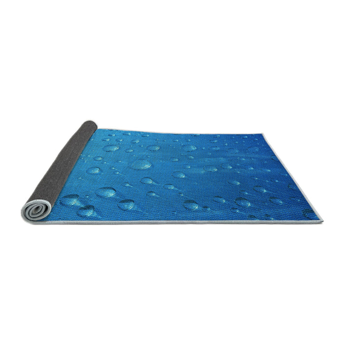 Thickness of Patterned Blue Rug, pat3933lblu