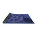 Thickness of Patterned Cobalt Blue Rug, pat3934blu